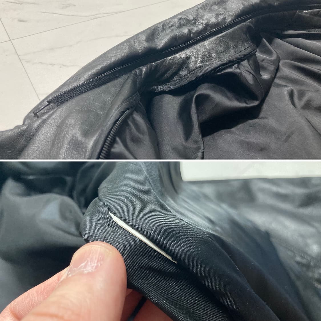 90s 소가죽 A-2 카우하이드 레더 봄버 자켓 100-105 상품이미지8