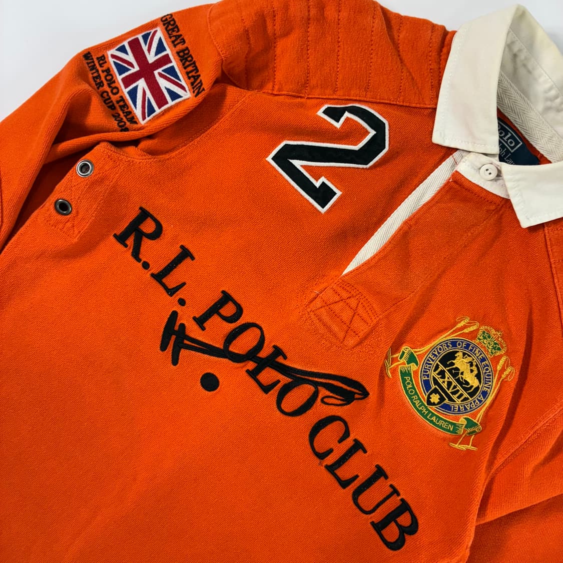 Polo 폴로 랄프로렌 오렌지 클럽맨 아카이브 럭비티 상품이미지3