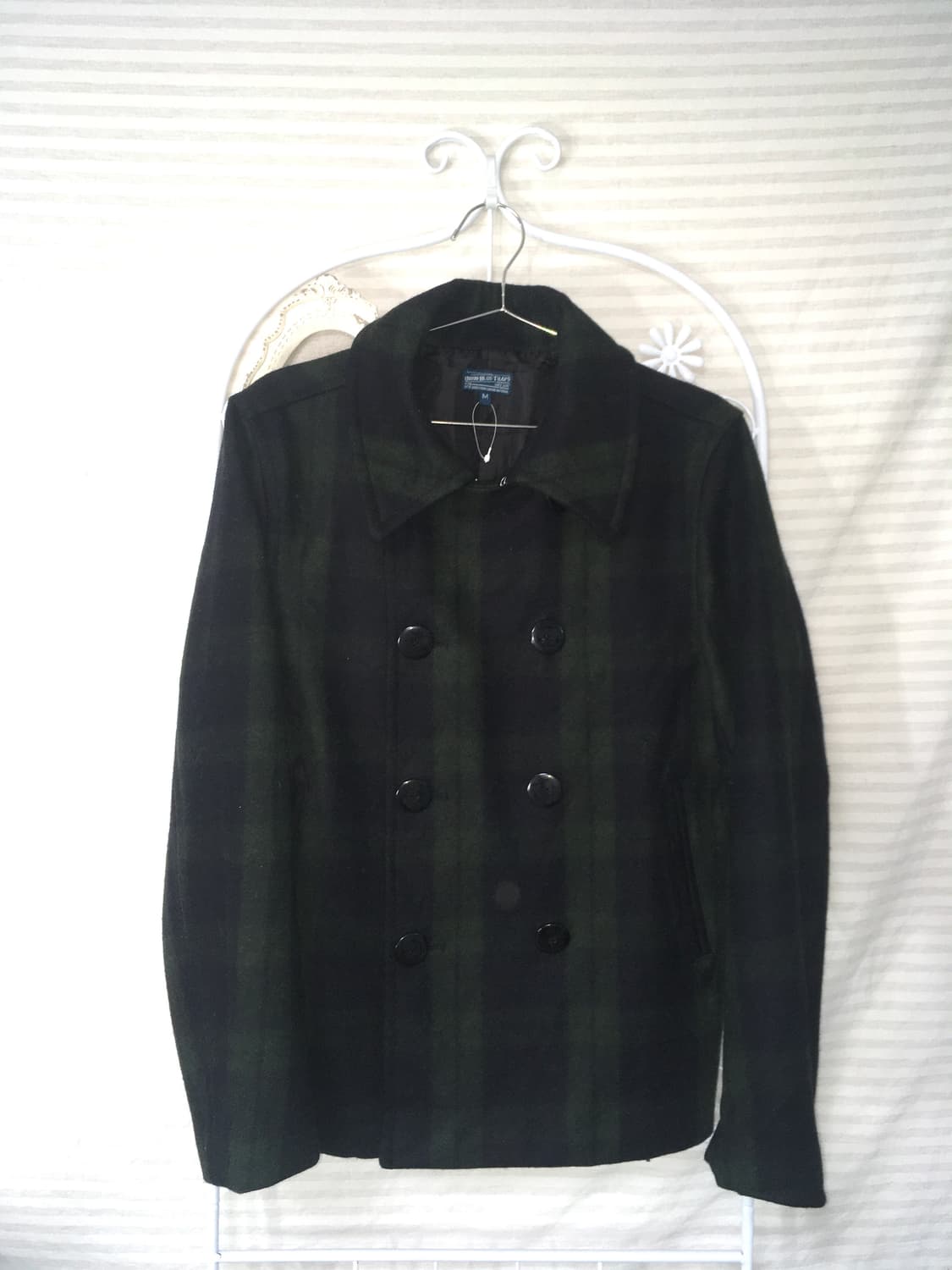 일본빈티지 유니온블루트랩스 그린 체크 울자켓 상품이미지1