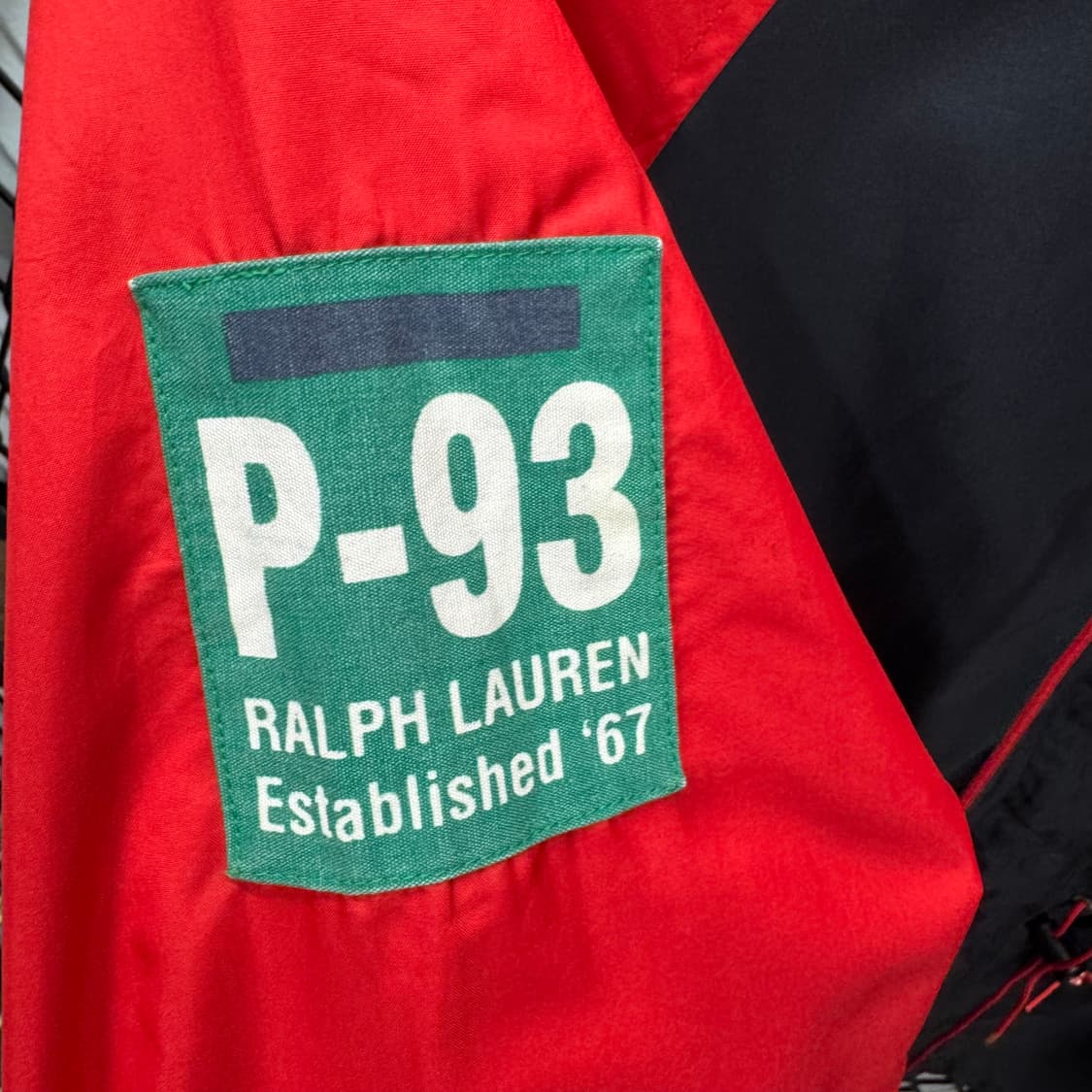 90s 폴로 랄프로렌 아노락 후드 바람막이 P-93 패치 포인트 네이비 상품이미지5