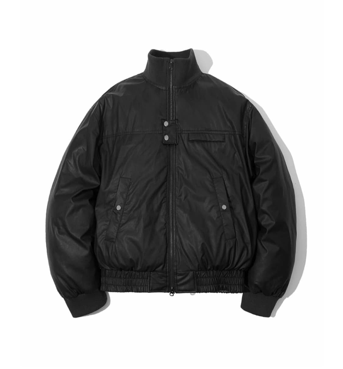 세컨모놀로그 레더 터틀텍 봄버 푸퍼 패딩 S 상품이미지1