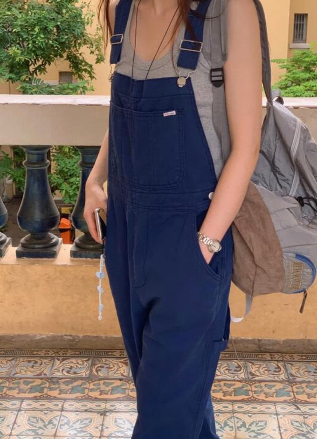 미뉴에트 멜빵바지 오버롤(화이트) 상품이미지1