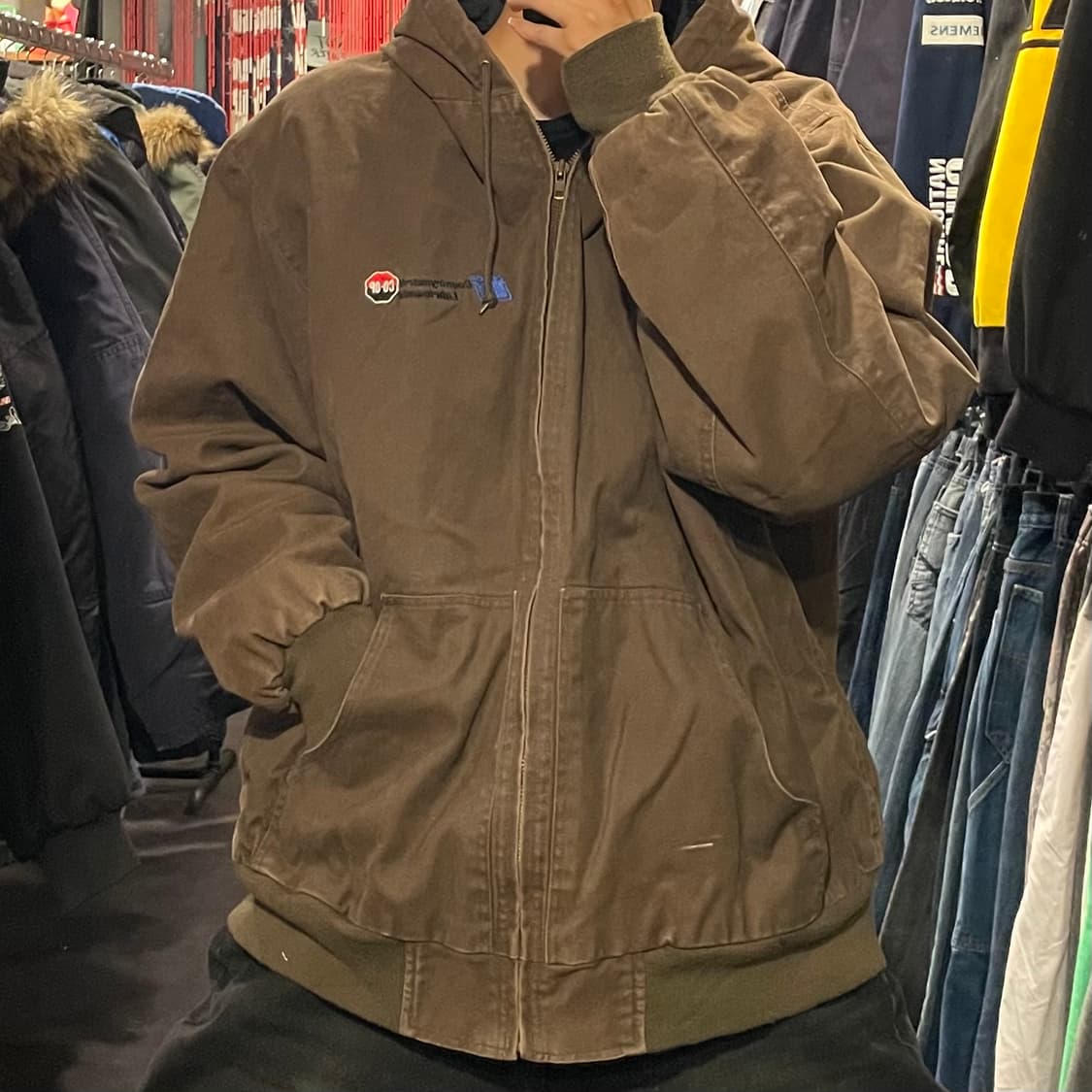 [IM] VTG 빈지티 브라운 후드 워크자켓  상품이미지3