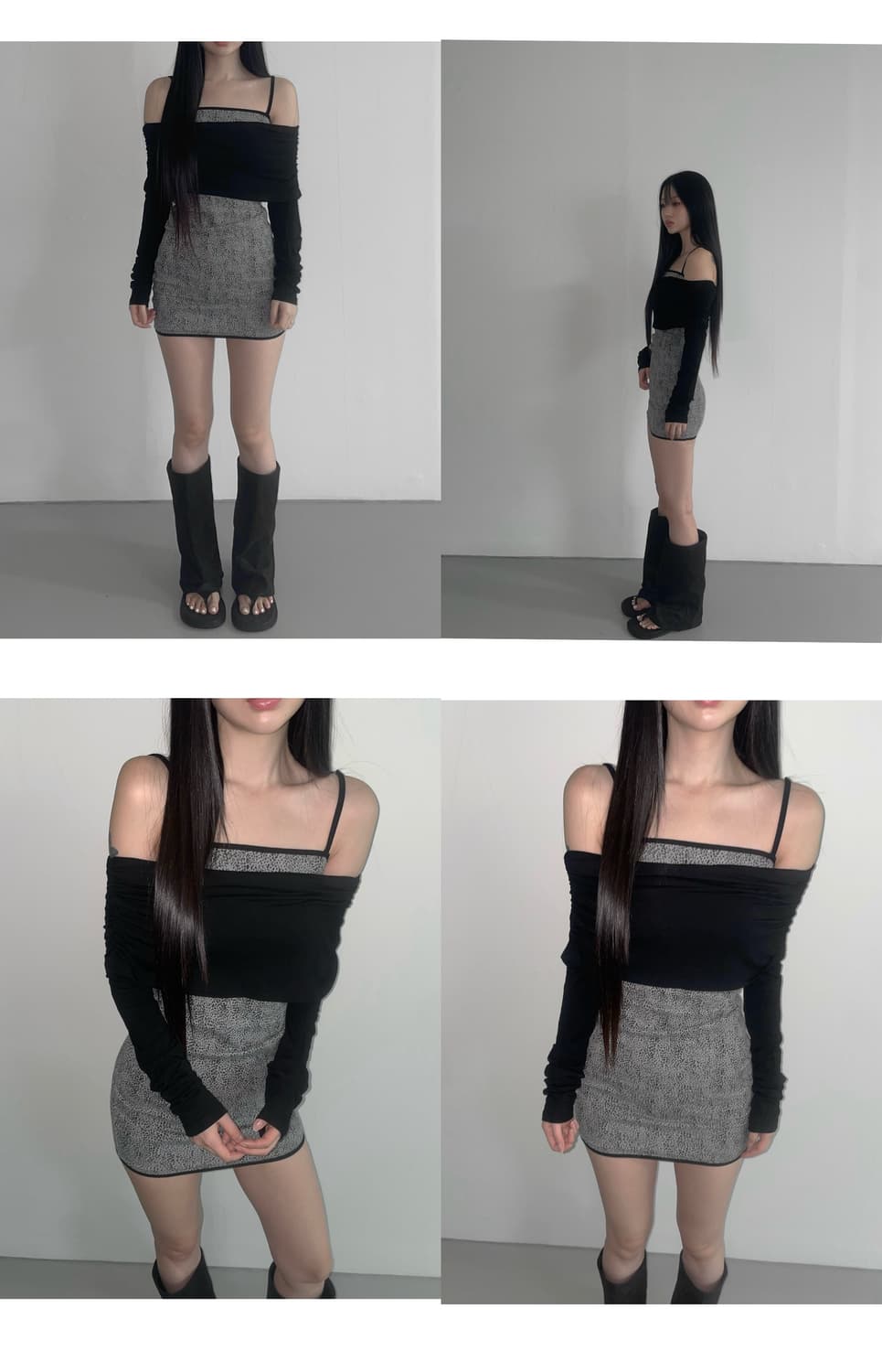 클라따 볼레로+디에어타운 레오파드 원피스세트 새상품 상품이미지7