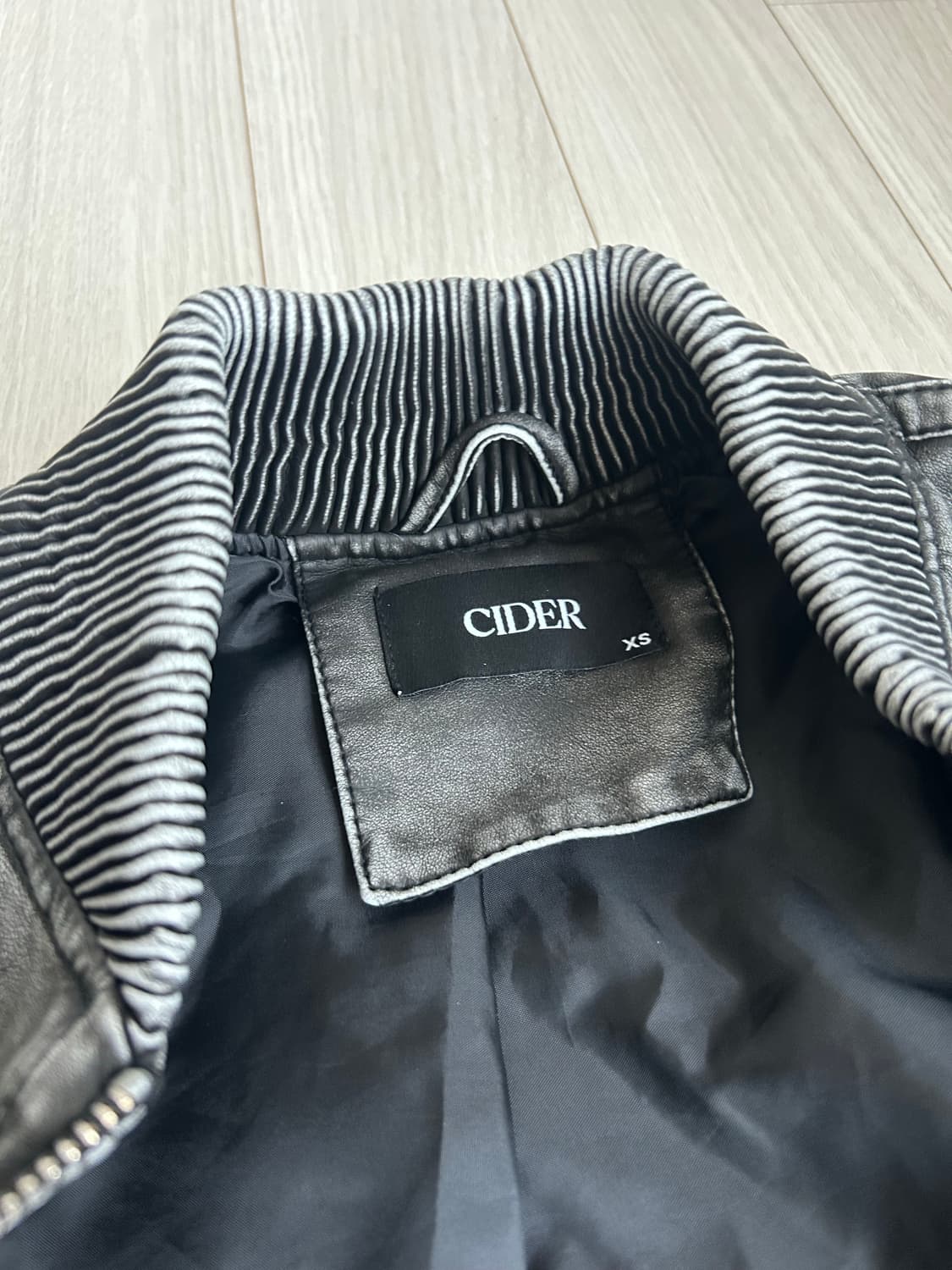 CIDER 레더 봄버 자켓 (새상품) 55사이즈 상품이미지3