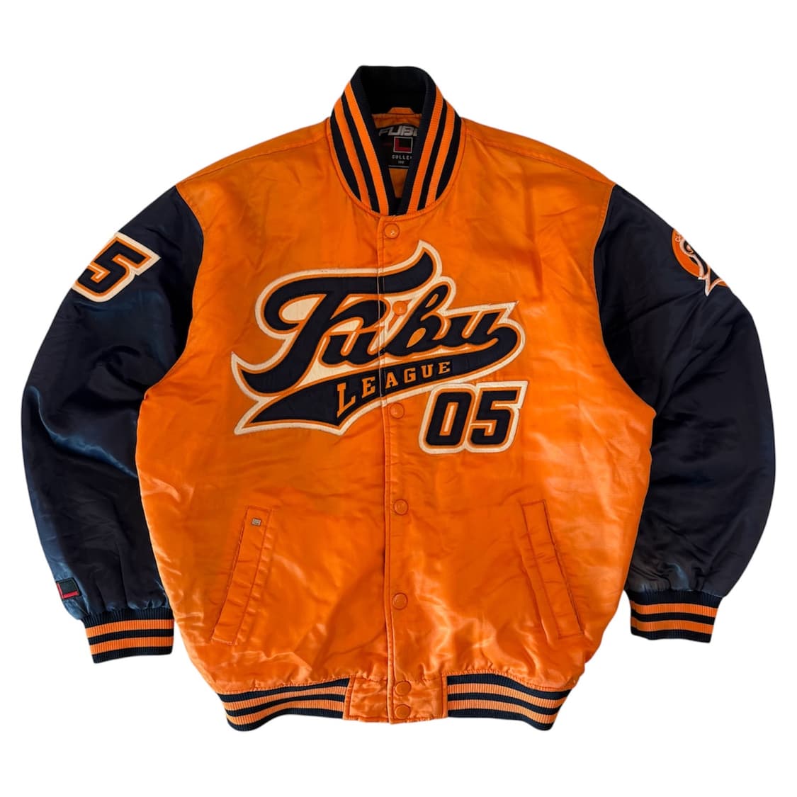90s FUBU 후부 올드스쿨 바시티 스타디움 자켓 오렌지 상품이미지1