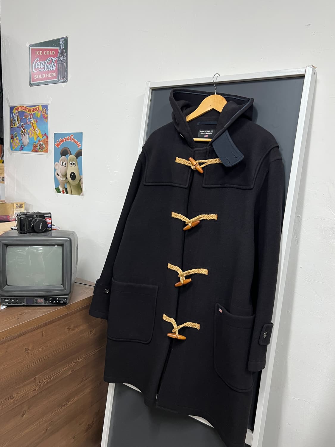 폴로 랄프로렌 후드 네이비 떡볶이 코트 상품이미지1