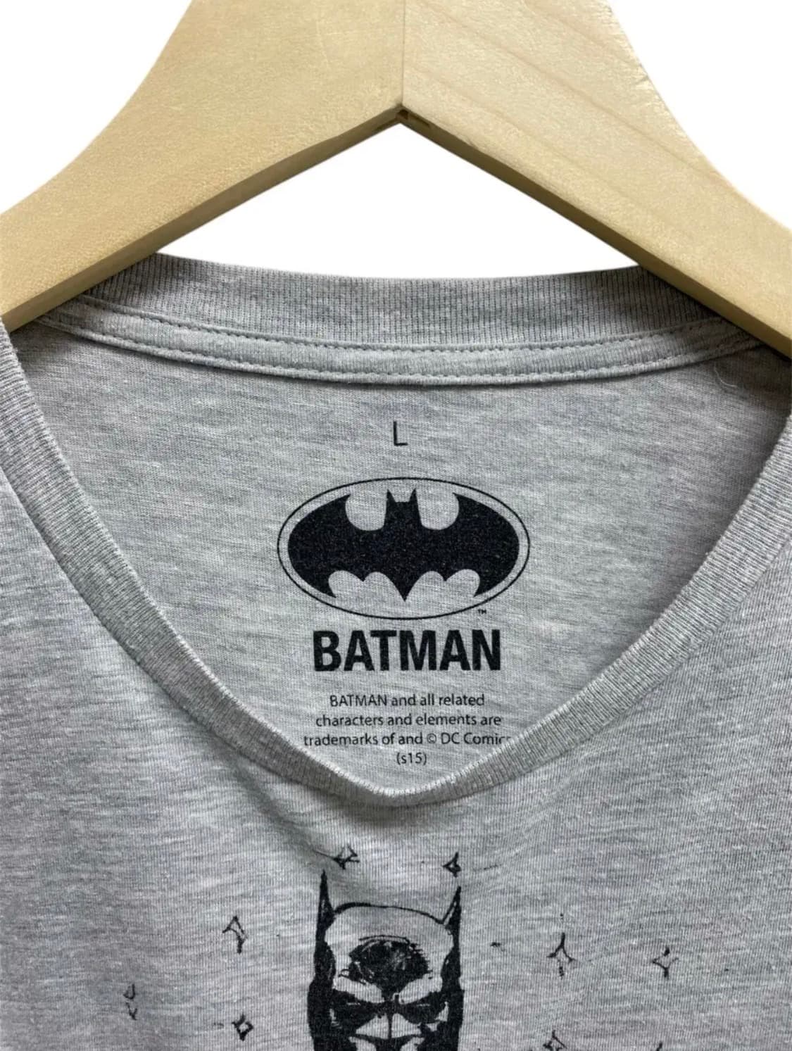 배트맨 Long Sleeve 그레이 티셔츠 M-L 상품이미지4