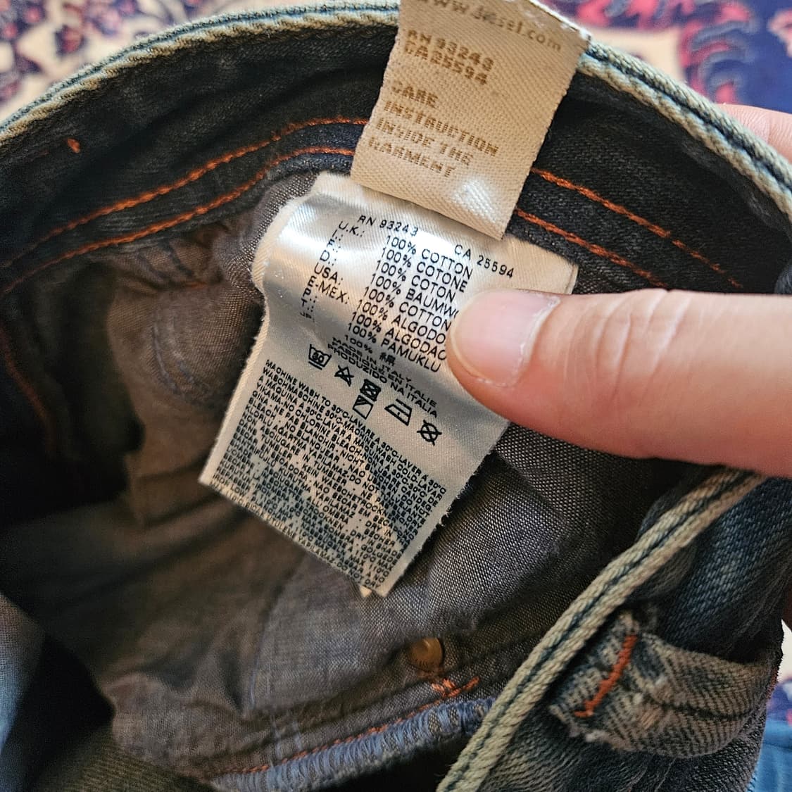 디젤(DIESEL) in Italy 대런 워싱 데님 청바지 30size 상품이미지7