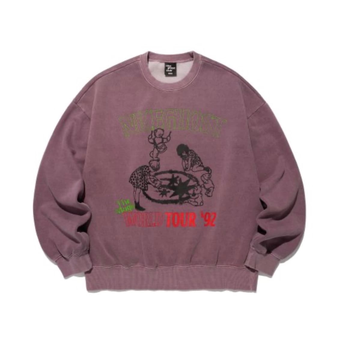 나이스고스트클럽 매직 월드 투어 피그먼트 스웨트셔츠 상품이미지1