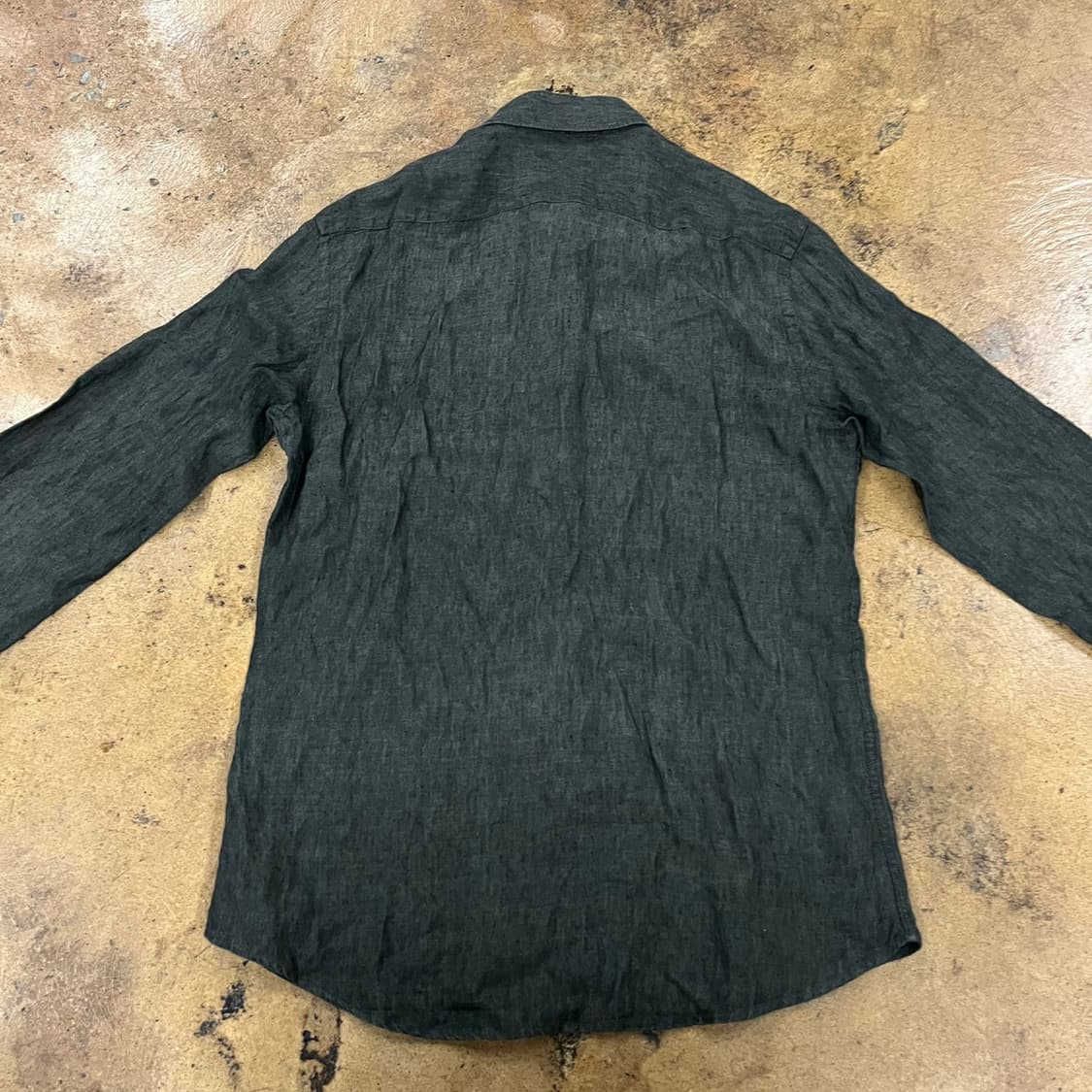 [정품/100] 헤지스 차콜 린넨 셔츠 b17 상품이미지4