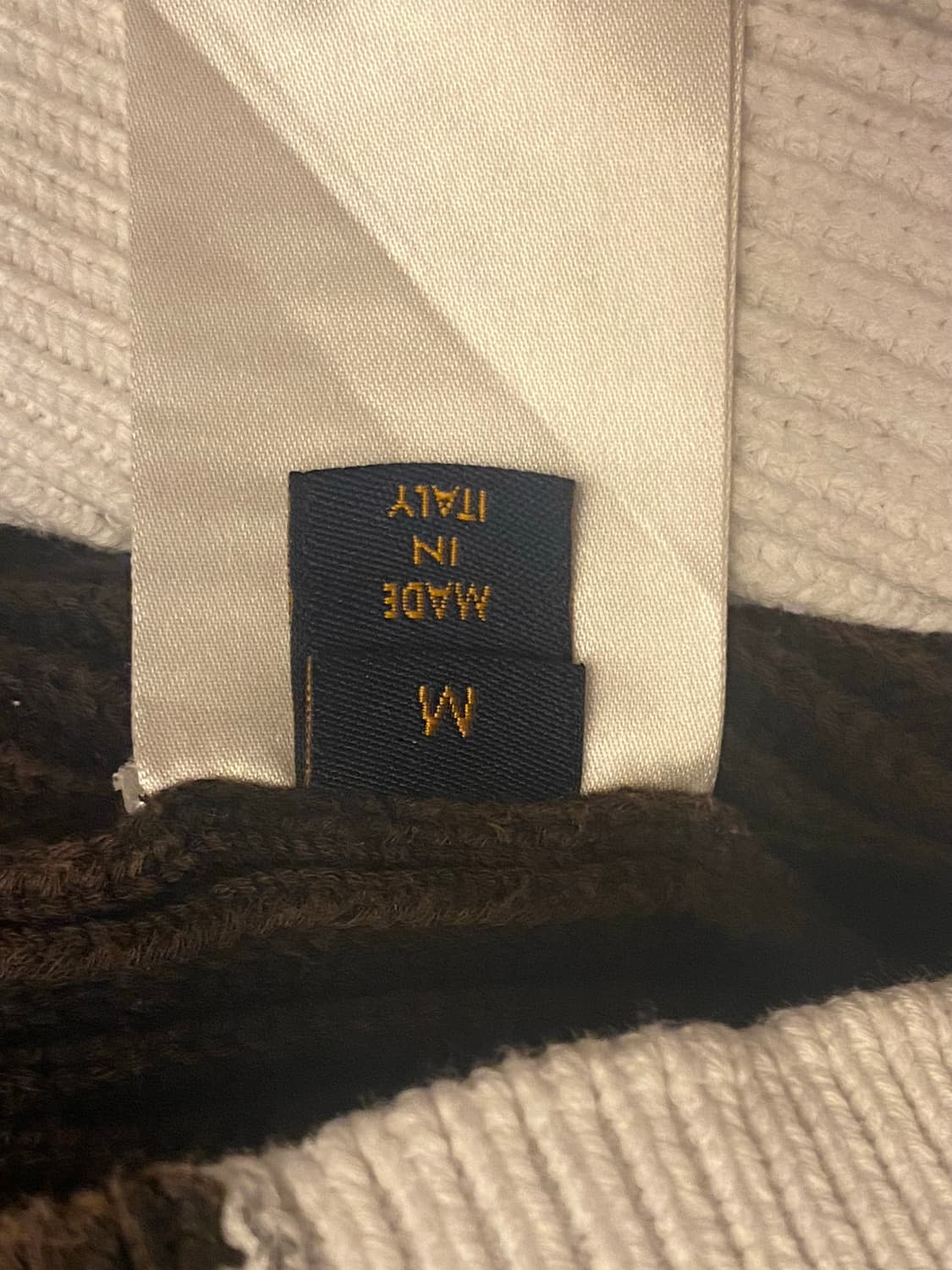 [정품] 루이비통 남성 투톤 하이넥 하프 스웨터 배색니트 M 상품이미지3