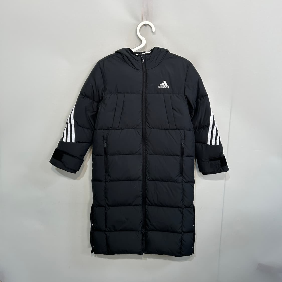 아디다스 키즈 오리털 롱패딩 130 블랙 상품이미지1