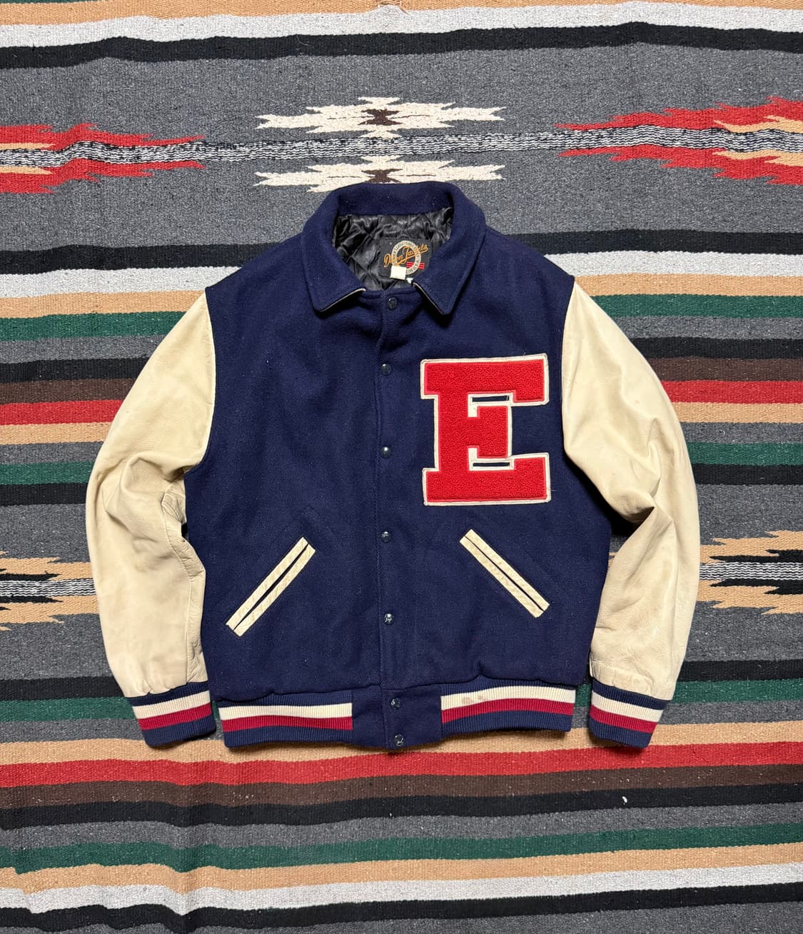 90‘s Dehen 1920 leather varsity jacket   상품이미지1