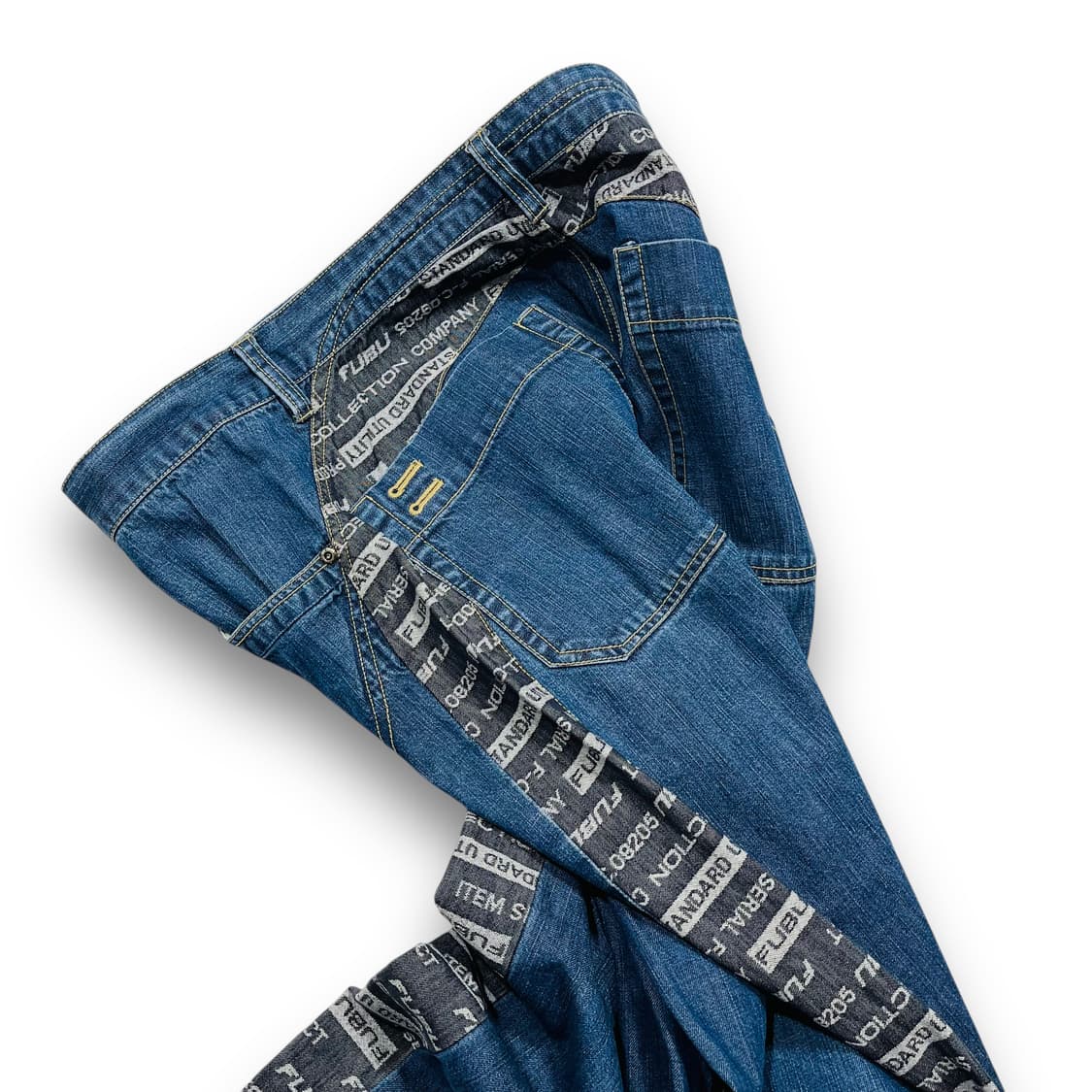 마자 플라바 x 푸부 올드스쿨 힙합 커스텀 데님 팬츠 상품이미지4