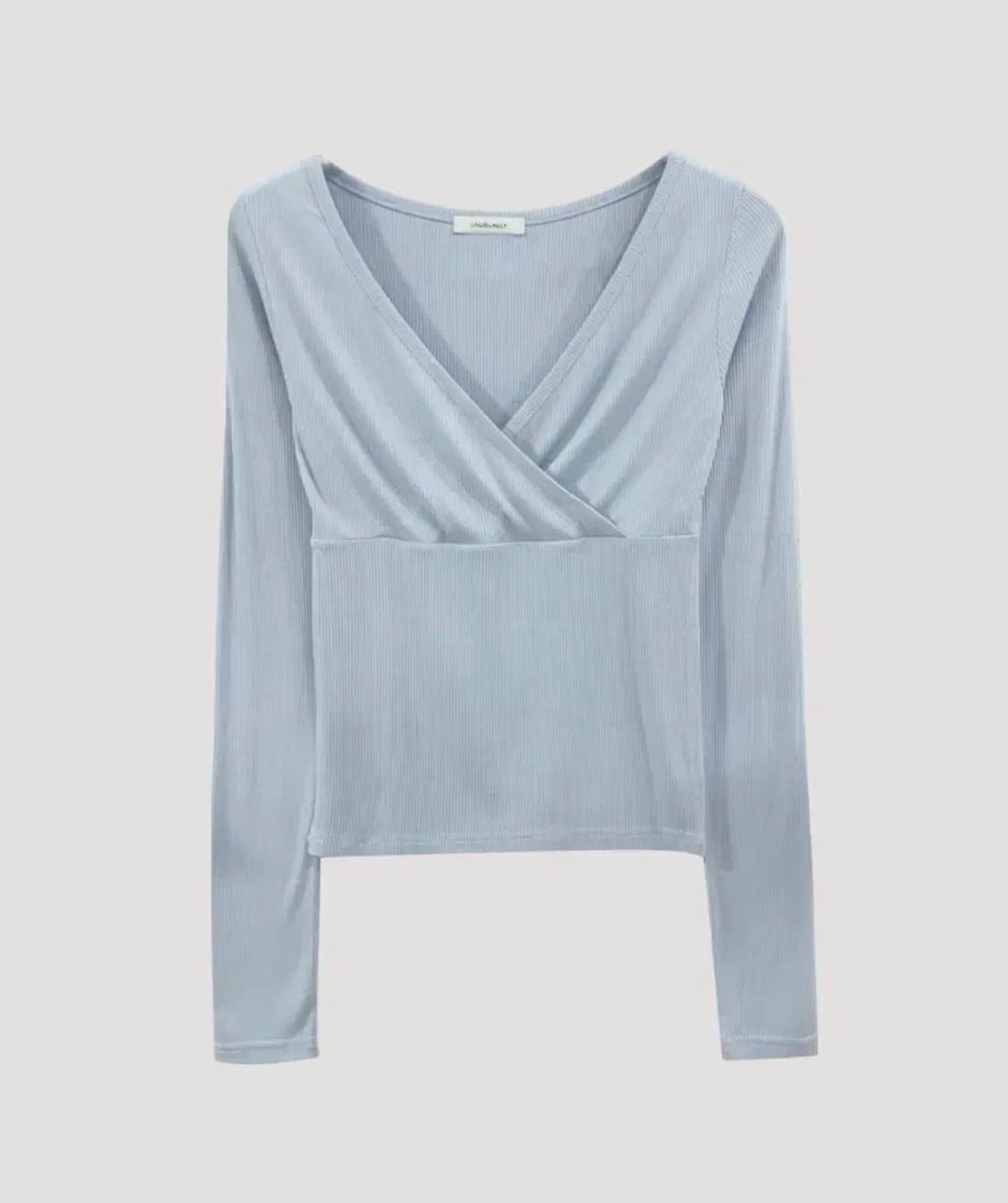 니어웨어 랩 골지 니트 티 소라 상품이미지1