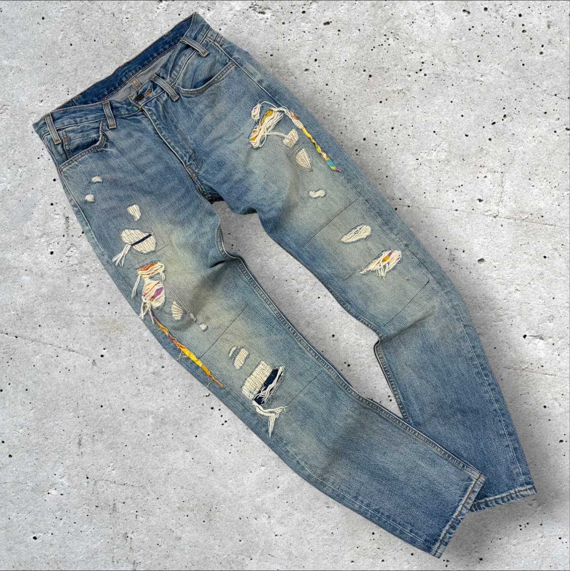 [30x32] 리바이스 505 데미지 워싱 데님 청바지 팬츠 D711 상품이미지1