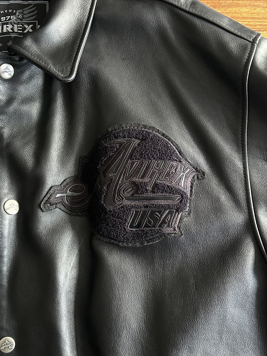 아비렉스 avirex nyc 레더 바시티 자켓 상품이미지5