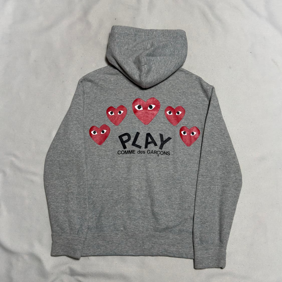 S 꼼데가르송 하트 로고 후드집업 상품이미지2