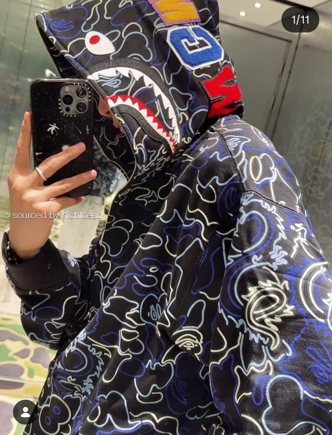 베이프 x 88rising 샤크후드 M 상품이미지1