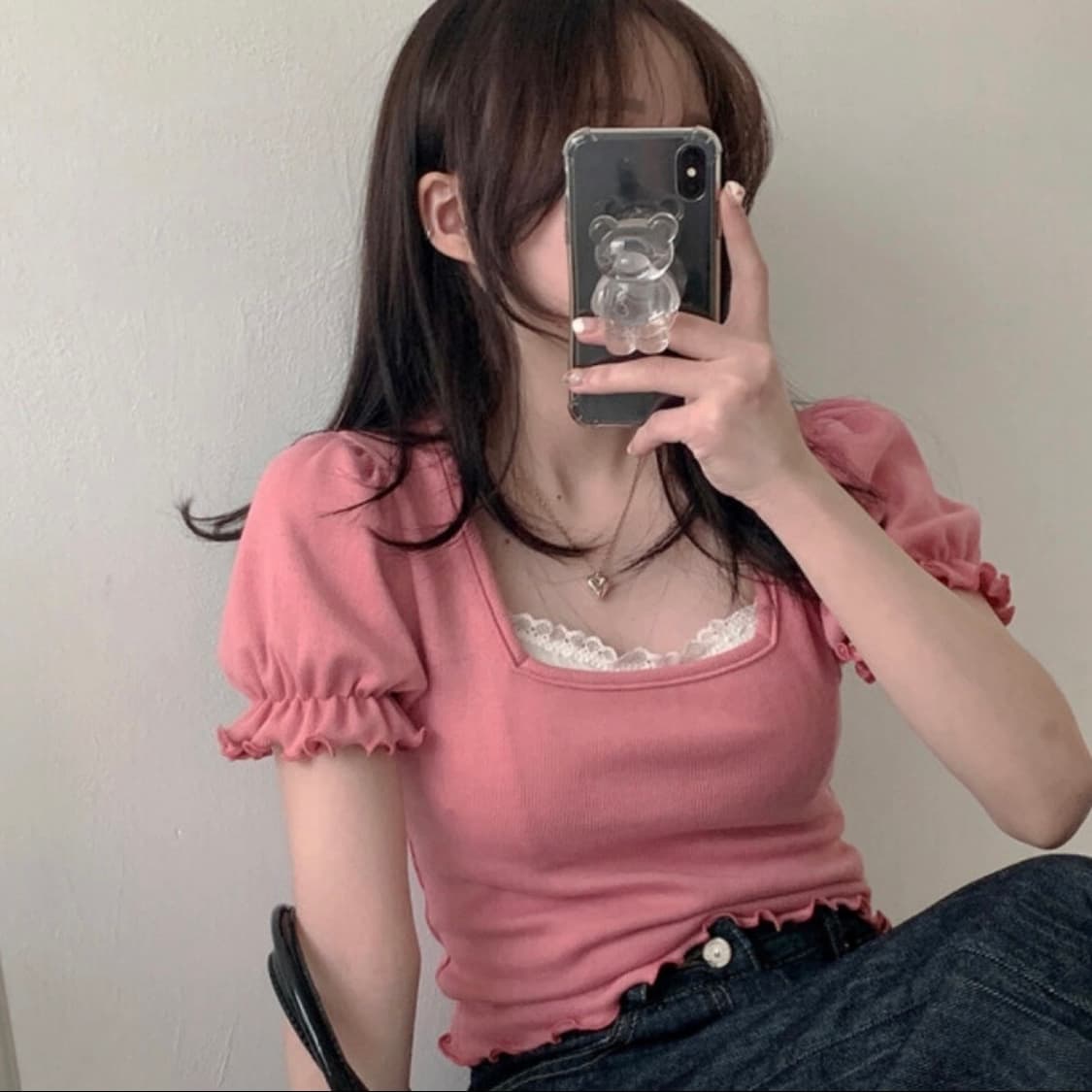프릴 퍼프 반팔 티셔츠 상품이미지1