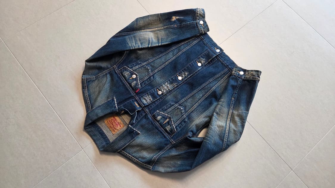 리바이스 90's  워싱 디스트로이드 데님 자켓 상품이미지8