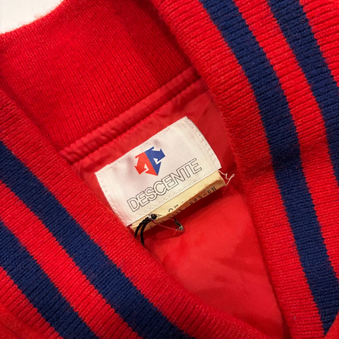 [L] 90s 데상트 재팬 스타디움 바시티 야구 점퍼 레드 D807 상품이미지4