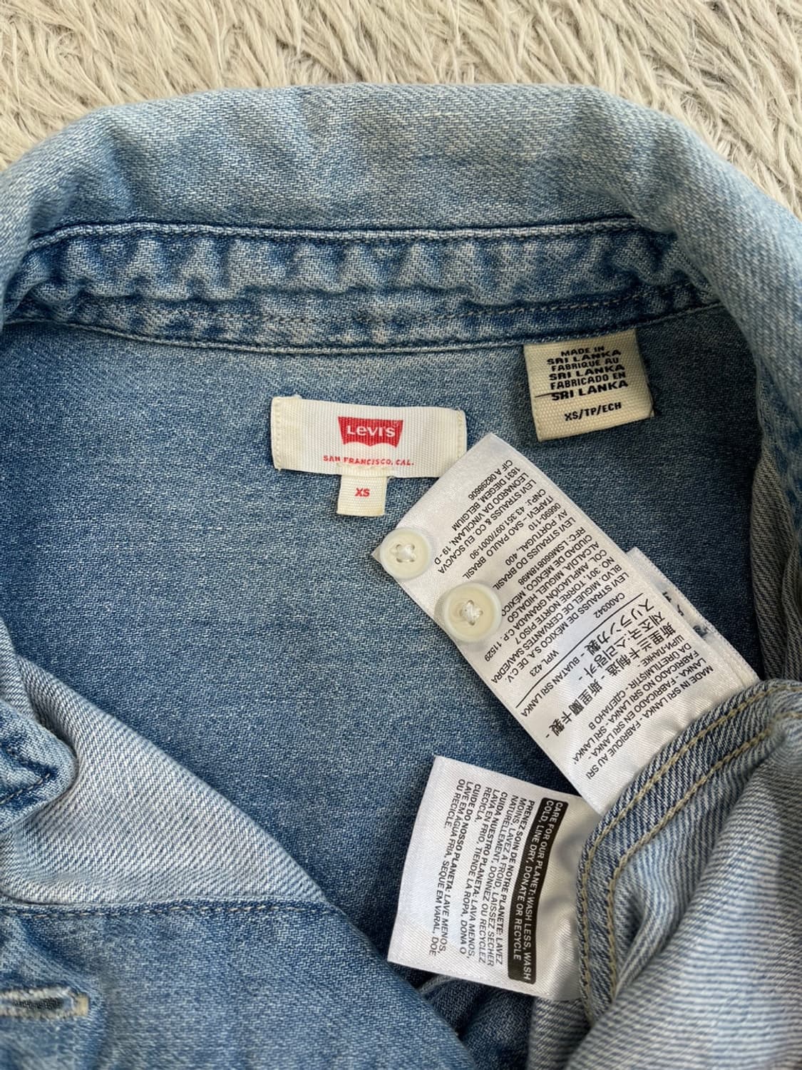 리바이스 크롭 데님 셔츠/#2600 상품이미지5