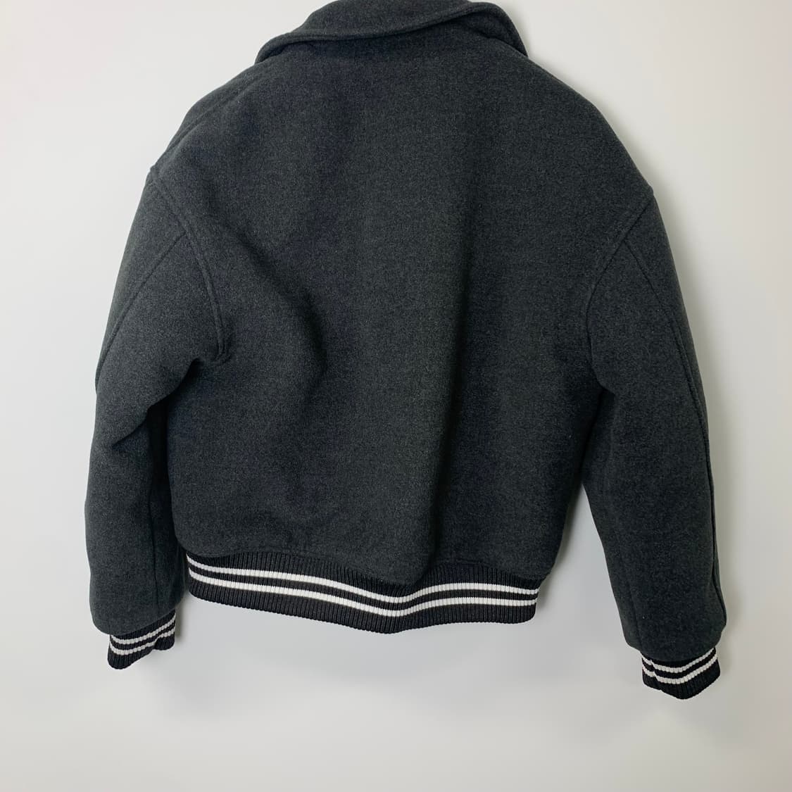 파르티멘토 모직 바시티 자켓 차콜 상품이미지3