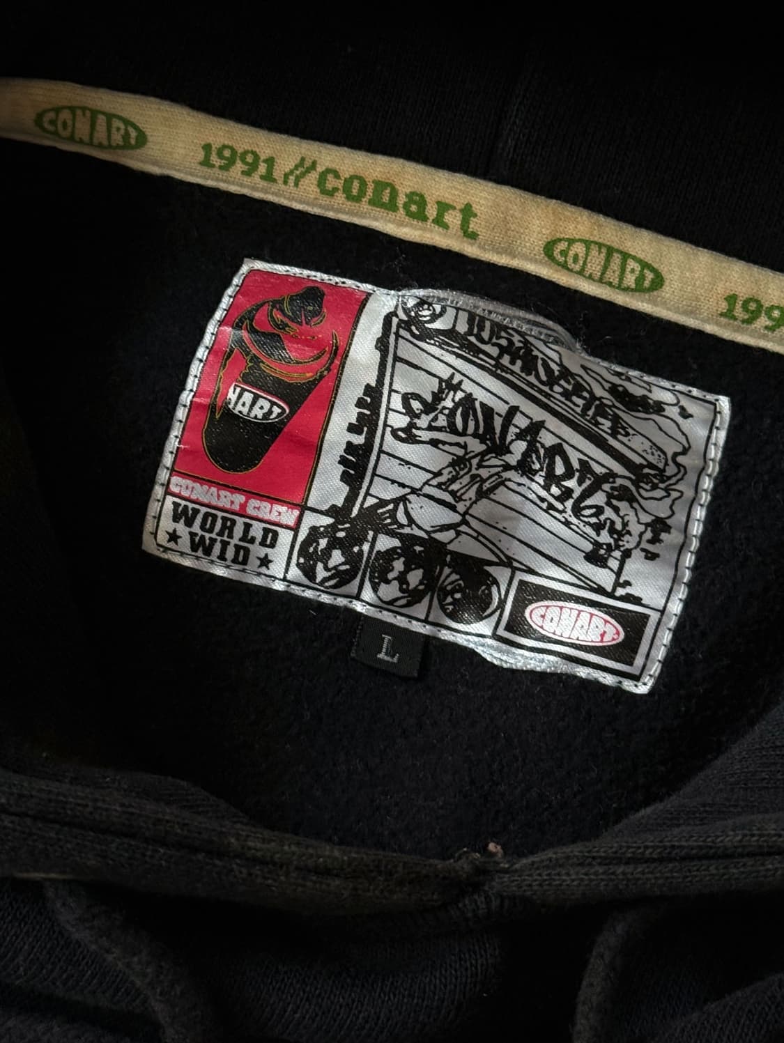 CONART 코나트 오벌 로고 빈티지 후디 스웻 (105-108) 상품이미지3