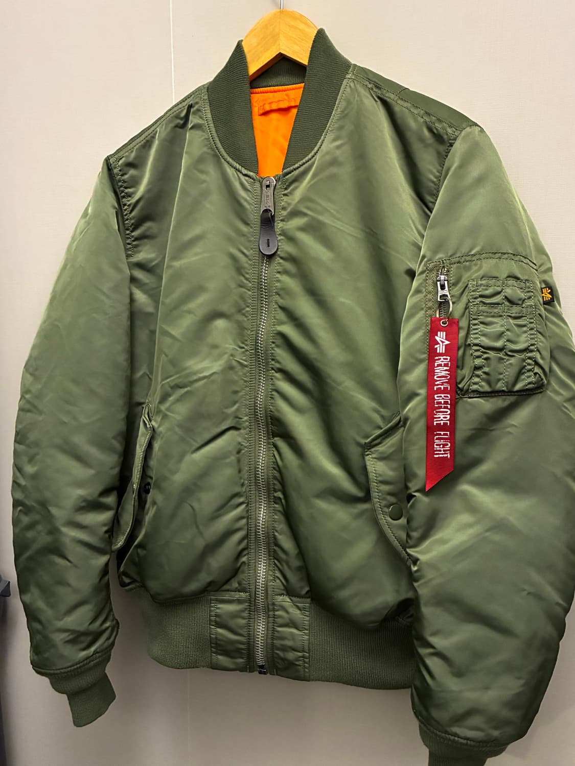 (S/95)알파인더스트리 ma-1 세이지그린 플라이트 항공점퍼 마원 상품이미지2