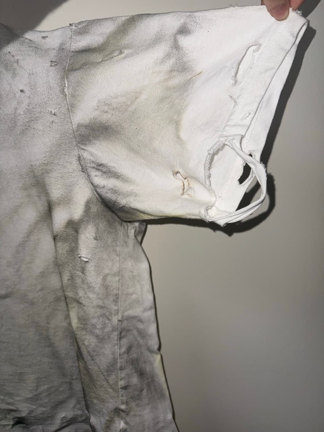 빈티지 발렌시아가 다스트레스드 데미지 워싱 반팔 상품이미지6