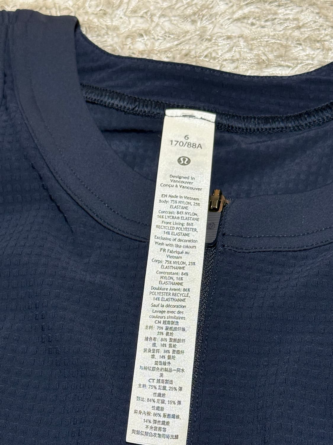 (택o 미착) 룰루레몬 Grid-Texture 테니스 드레스 블랙 6 1 상품이미지3