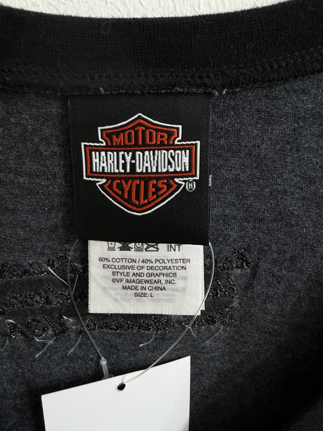 (상의 세트) 할리데이비슨 그레이 원피스 나시 + 흑청 크롭 자켓 상품이미지9