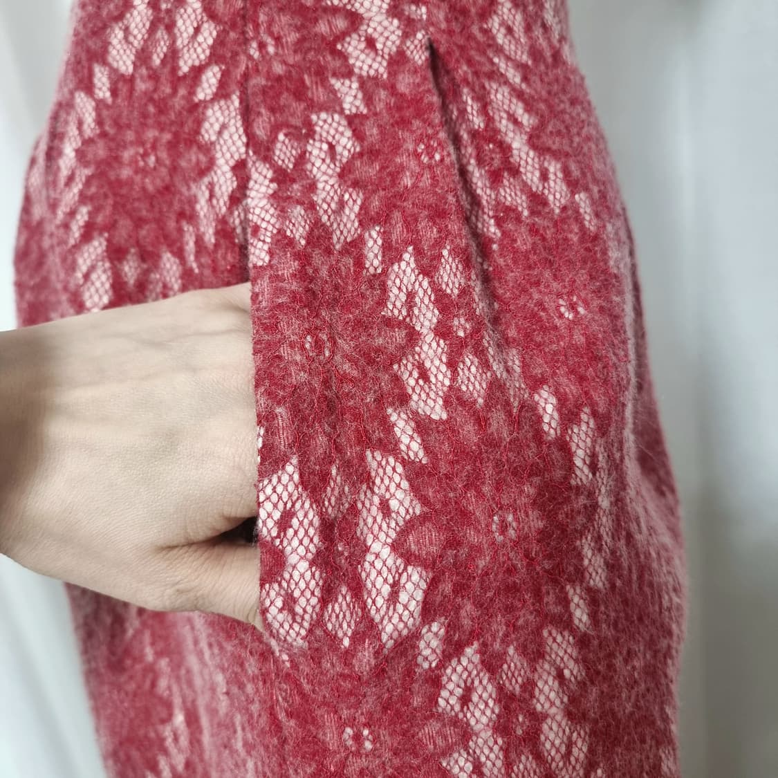 마쥬 maje 레이스자수 부클 스커트 치마 (표기36/25인치) 상태최상 상품이미지6