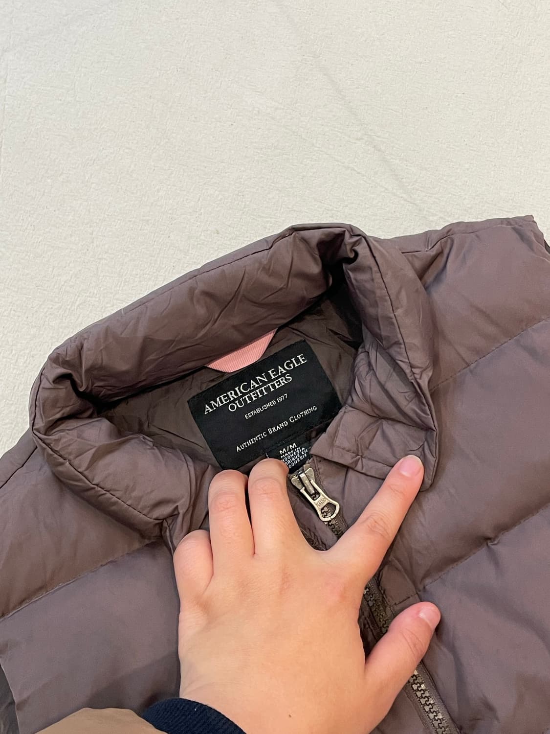 아메리칸이글 다운패딩조끼 브라운컬러 상품이미지2