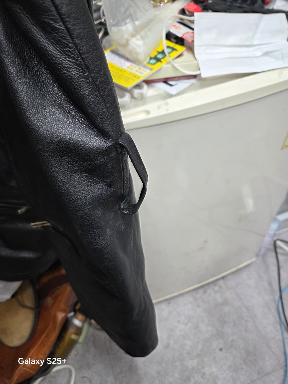 남성   블랙   가죽   자켓 상품이미지6