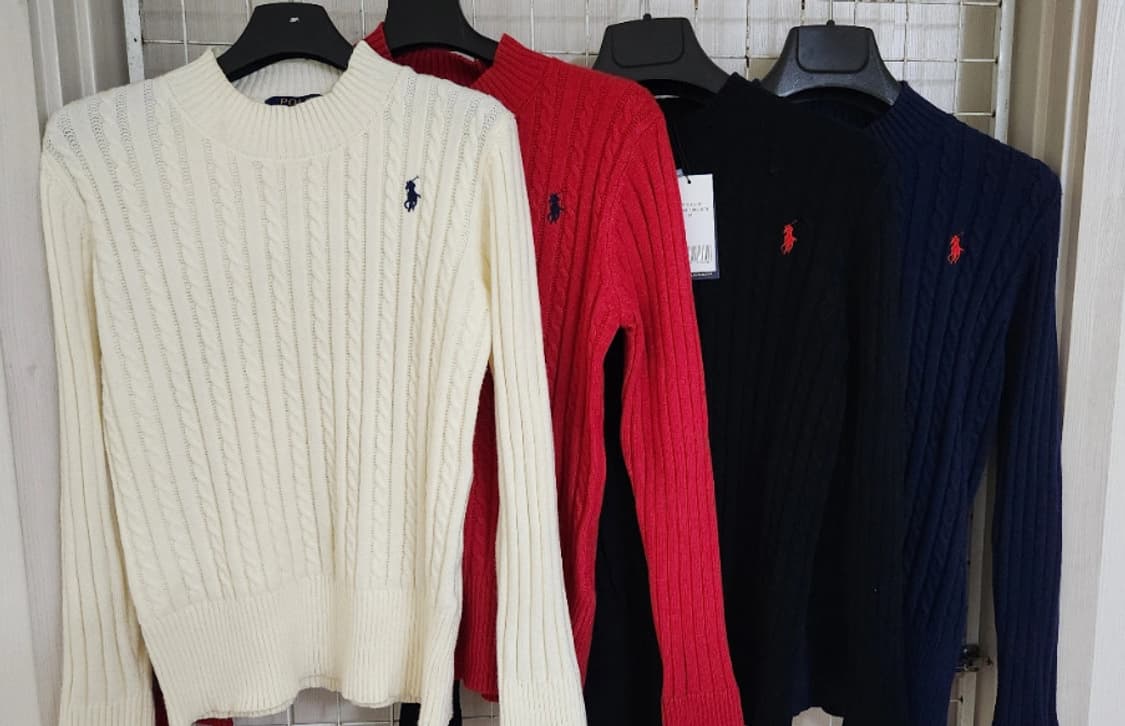 폴로 랄프로렌 케이블 니트 네이비 상품이미지1