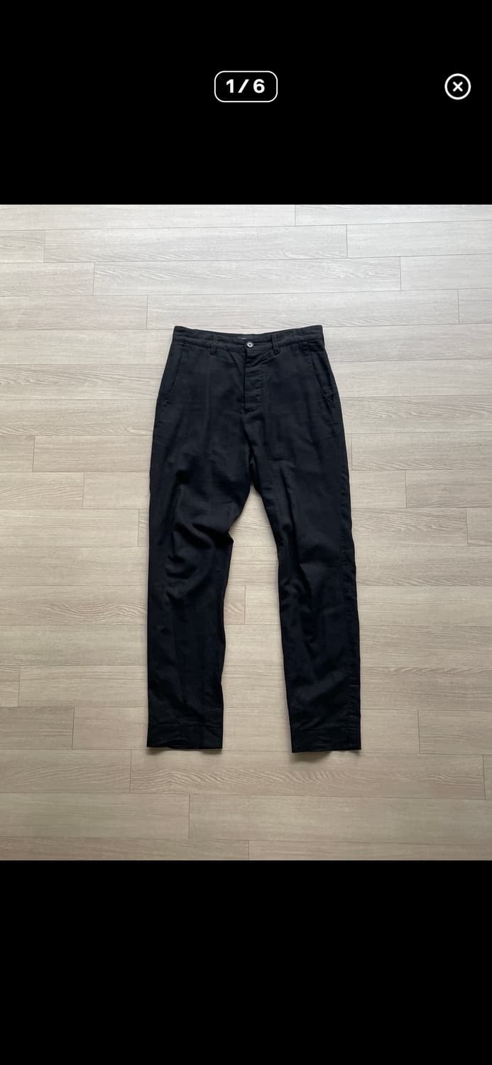 투빌더스하우스 스탠다드 01 린넨 코튼 팬츠 블랙 s 상품이미지1