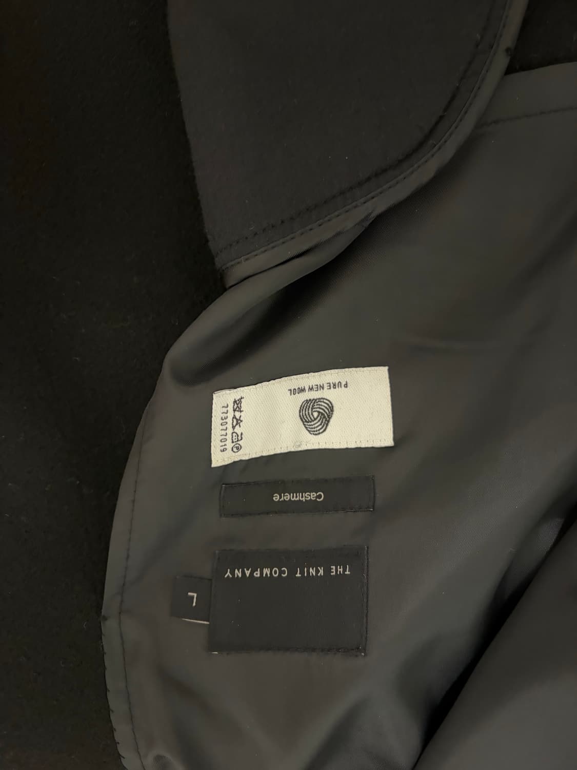 더니트컴퍼니 캐시미어 싱글로브코트 상품이미지3