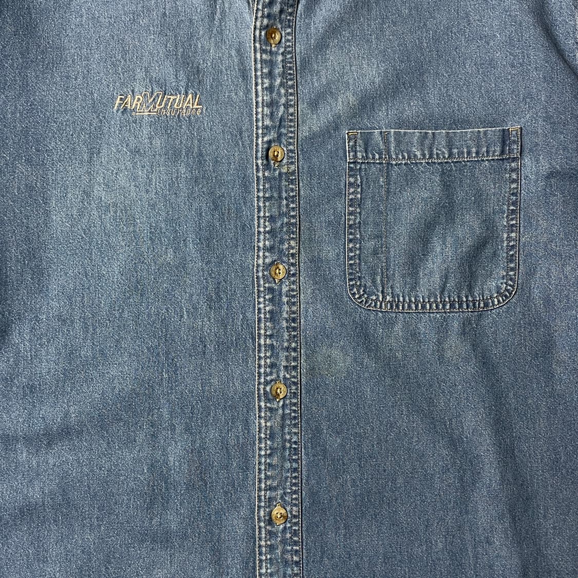 UPSTREAM 빈티지 데님 코튼 셔츠 A00520 상품이미지3