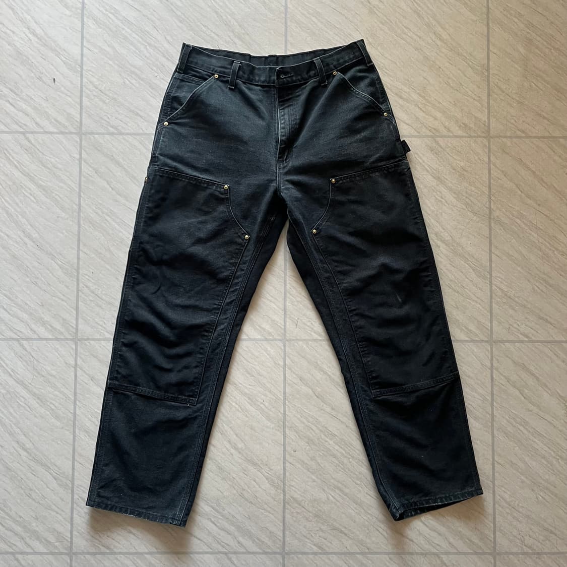 [34x30] 칼하트 B01 더블니 블랙 USA 상품이미지1