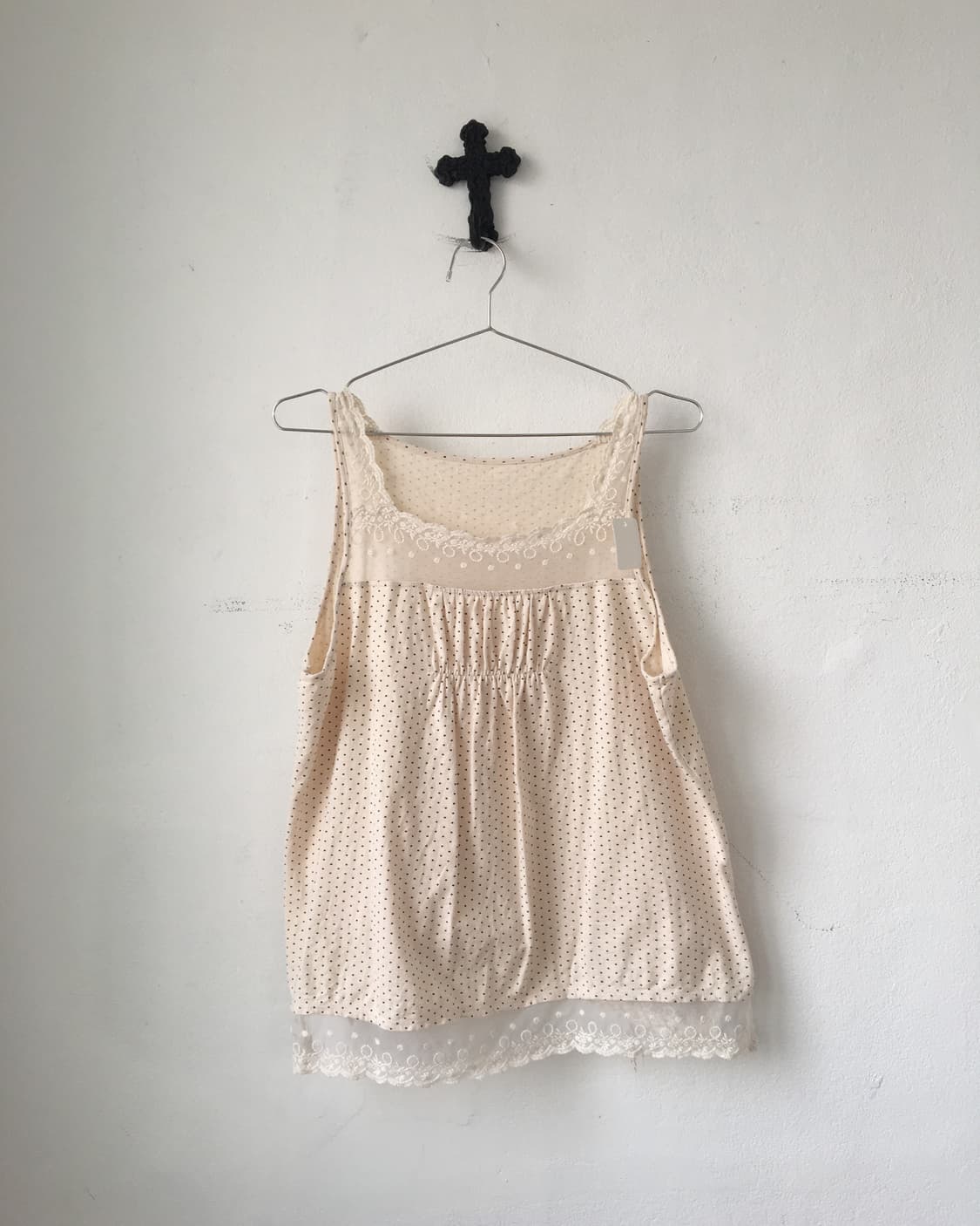 Lace point dot pattern sleeveless 상품이미지2