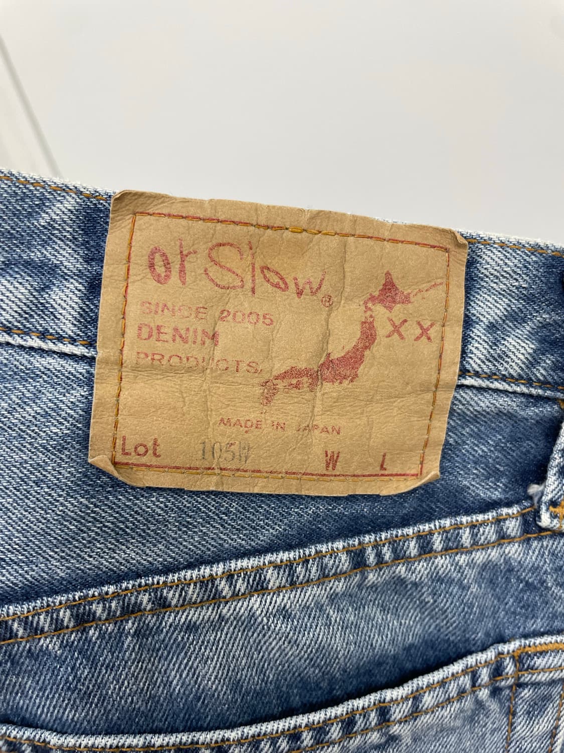 오어슬로우 청 팬츠 105w xs 상품이미지3