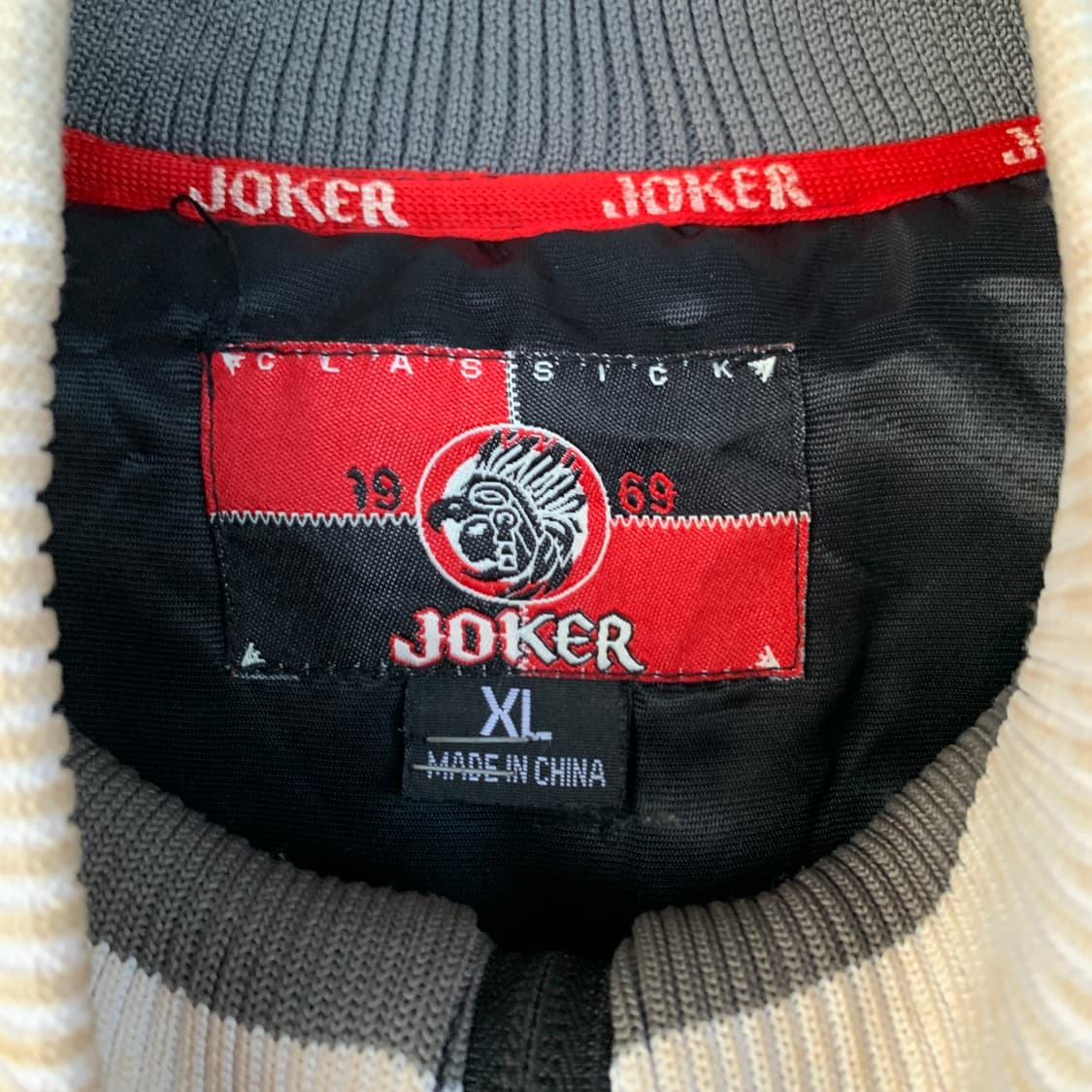 1990’s  올드스쿨 힙합 사틴 바시티 자켓 자수 스타디움 점퍼 XL 상품이미지5