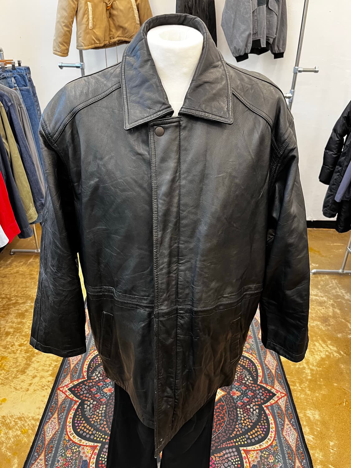 Durante 양가죽 레더 코트 상품이미지2