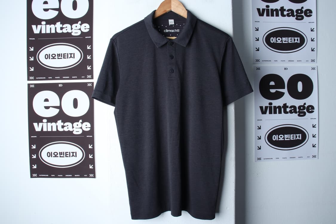 (M-L) 아디다스 반팔 카라 티셔츠 기능성 다크그레이-H3H33907 상품이미지2