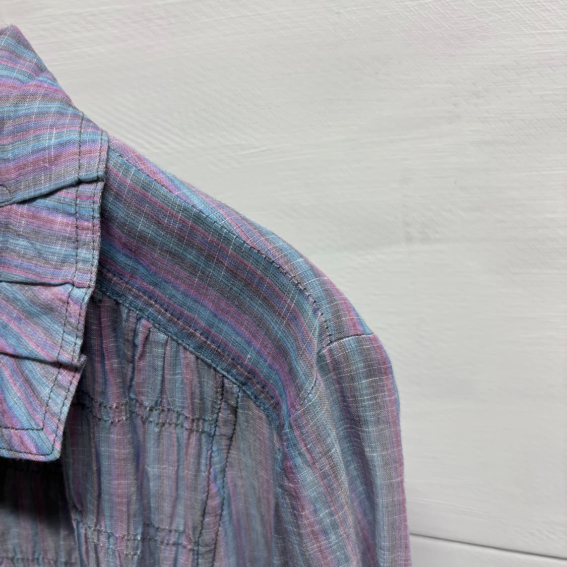 NOVE-DUE 페어리 스트라이프 셔링 퍼플 블라우스 자켓 JPN 상품이미지5