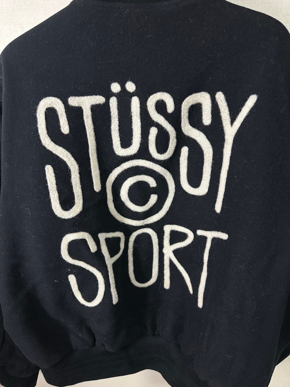 스투시 스포츠 멜튼 바시티 자켓 블랙L (100-105) 상품이미지7