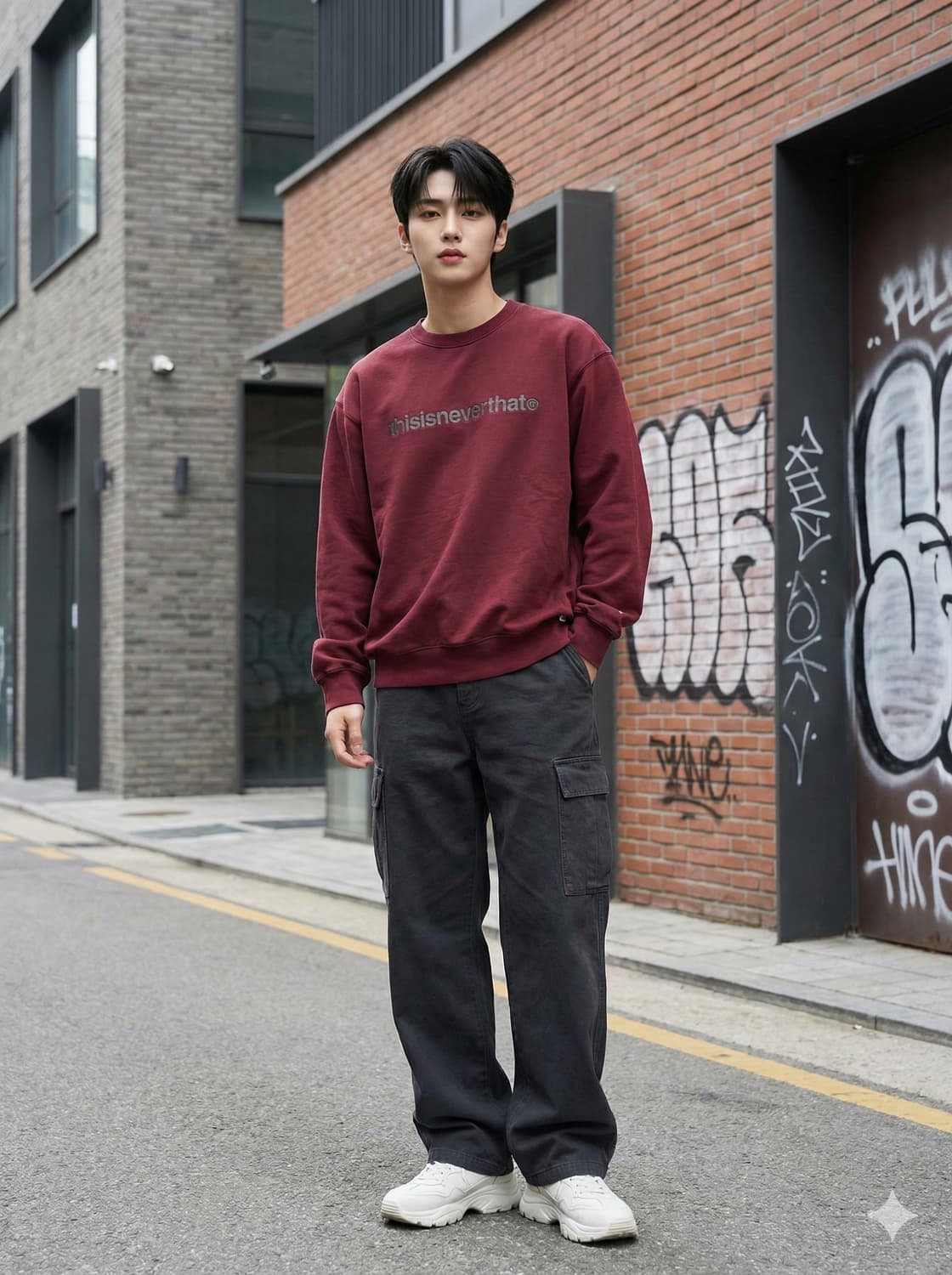 thisisneverthat 디스이즈네버댓 자수 로고 맨투맨 상품이미지1